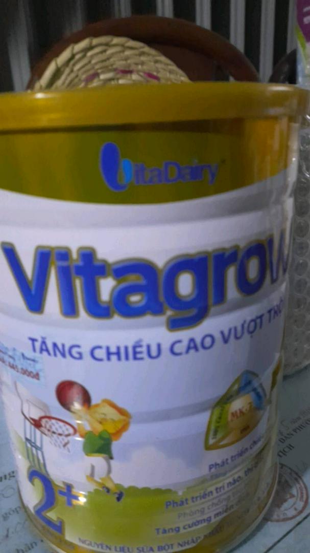 Sữa VitaGrow 2+ 900g - Hỗ trợ tăng chiều cao và cân nặng tối ưu cho trẻ từ 2 tuổi, bổ sung Canxi, DHA, Vitamin và MK7.