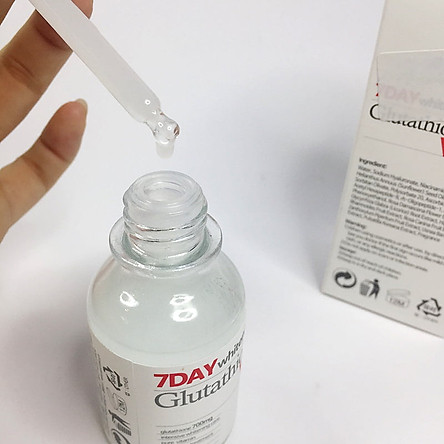 Serum Trắng Da Angel's Liquid 7day Whitening Program Glutathione 700 V-ampoule 30ml - Hỗ Trợ Giảm Nám Và Tàn Nhang, Dưỡng Sáng Da
