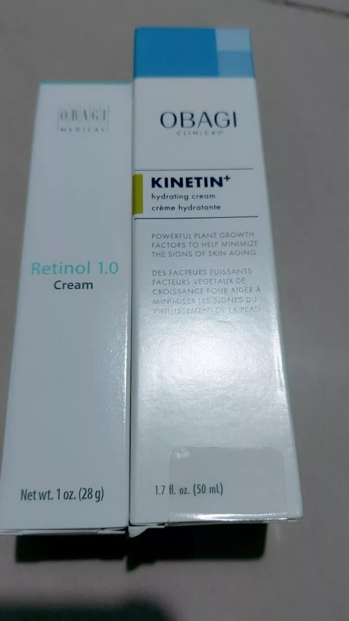 Combo Kem Dưỡng Ẩm Obagi Retinol 1.0 (28g) và Kinetin+ (50ml) - Giảm Nếp Nhăn, Cải Thiện Da Rạng Rỡ, Phục Hồi Trẻ Hóa
