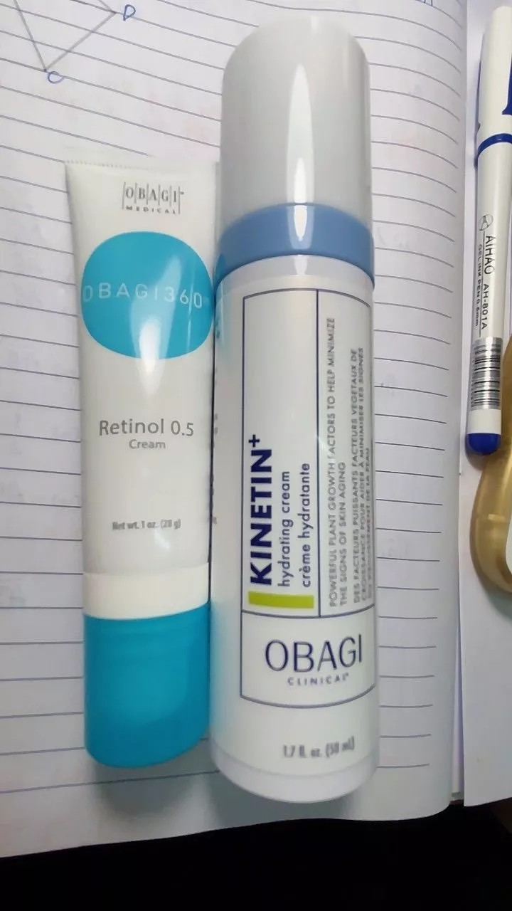 Combo Kem Dưỡng Ẩm Obagi Retinol 1.0 (28g) và Kinetin+ (50ml) - Giảm Nếp Nhăn, Cải Thiện Da Rạng Rỡ, Phục Hồi Trẻ Hóa