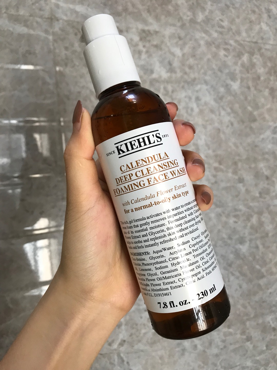 Sữa Rửa Mặt Kiehl's Hoa Cúc Chính Hãng - Calendula Deep Cleansing Foaming Face Wash 30ml, 230ml Cho Da Dầu, Nhạy Cảm, Làm Sạch Dịu Nhẹ