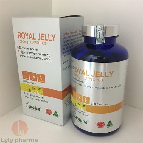 Sữa Ong Chúa Royal Jelly Careline 1000mg Cao Cấp - Giúp Làm Đẹp Da, Tăng Cường Sức Khỏe - Hộp 300 Viên Từ Úc