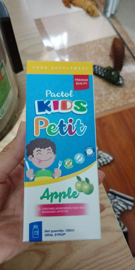 Siro Pactol Kids Petit 150ml - Hỗ Trợ Tăng Đề Kháng và Kích Thích Ăn Ngon Hương Táo Dễ Uống cho Trẻ Em từ 2 Tuổi