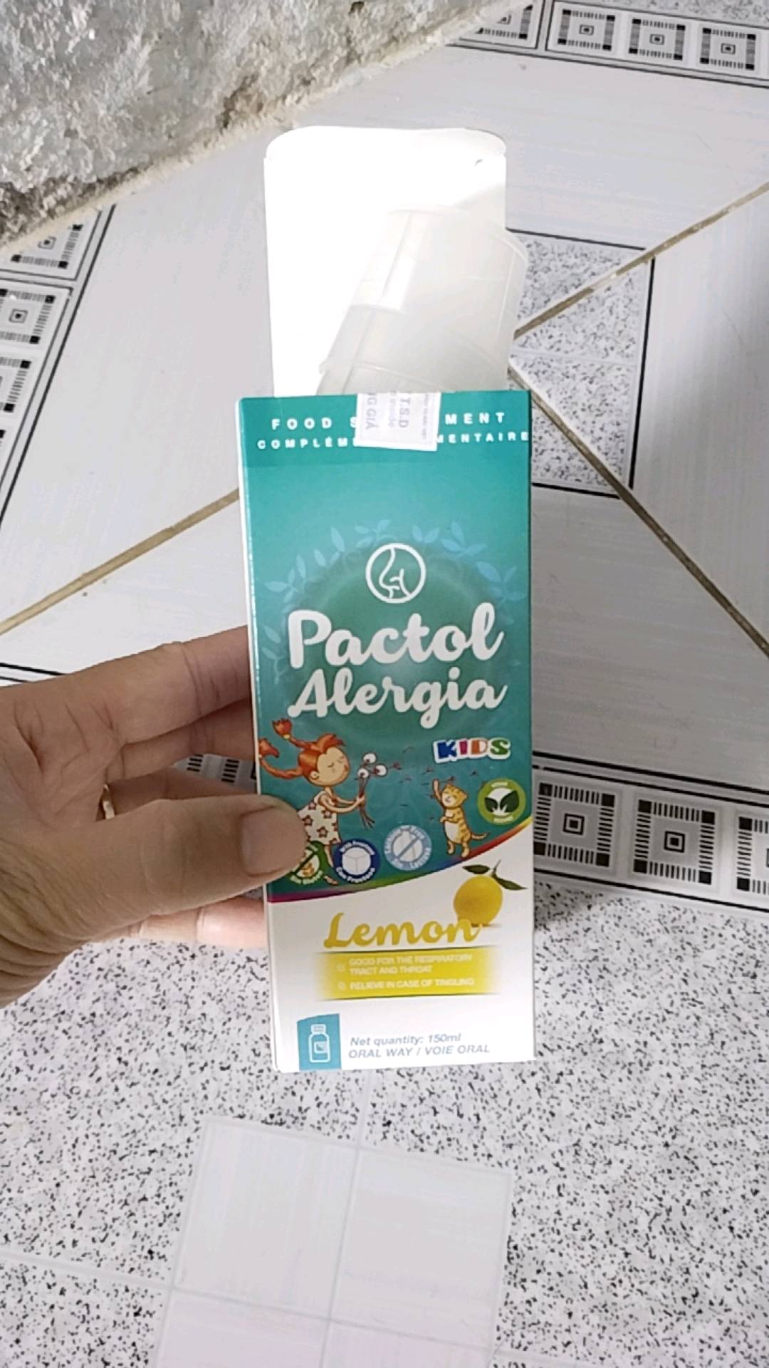 Siro Ho Cho Bé Pactol Alergia Kids 150ml - Hỗ Trợ Giảm Ho Tiêu Đờm, Dạng Lỏng Hương Chanh An Toàn Cho Trẻ Từ 2 Tuổi Trở Lên