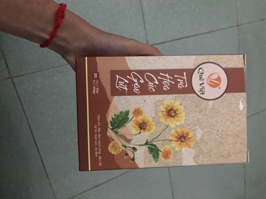 Trà Túi Lọc Hoa Cúc Gạo Lứt Quê Việt - Thảo Mộc Tự Nhiên Hỗ Trợ Sức Khỏe, Giải Độc, Thanh Nhiệt, 20 Túi x 30g