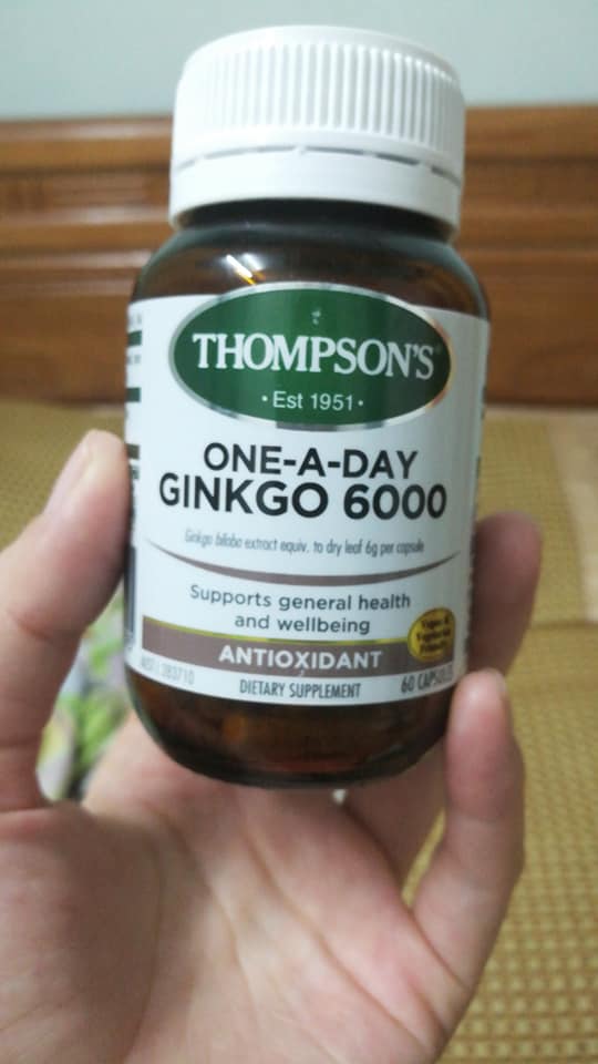Viên uống Thompson's One A Day Ginkgo 6000mg - Hỗ trợ tăng cường trí nhớ, bổ não, cải thiện tuần hoàn máu hiệu quả