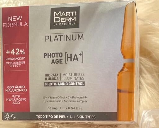 Ampoules 15% Vitamin C MartiDerm Platinum Photo Age HA+ - Chăm sóc da trẻ hóa và phục hồi độ ẩm cho làn da khỏe mạnh