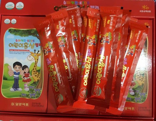 Thạch Hồng Sâm Đỏ Baby Kanghwa Hàn Quốc - Hỗ trợ tăng cường miễn dịch và phát triển cho trẻ em (30 Gói x 20g)
