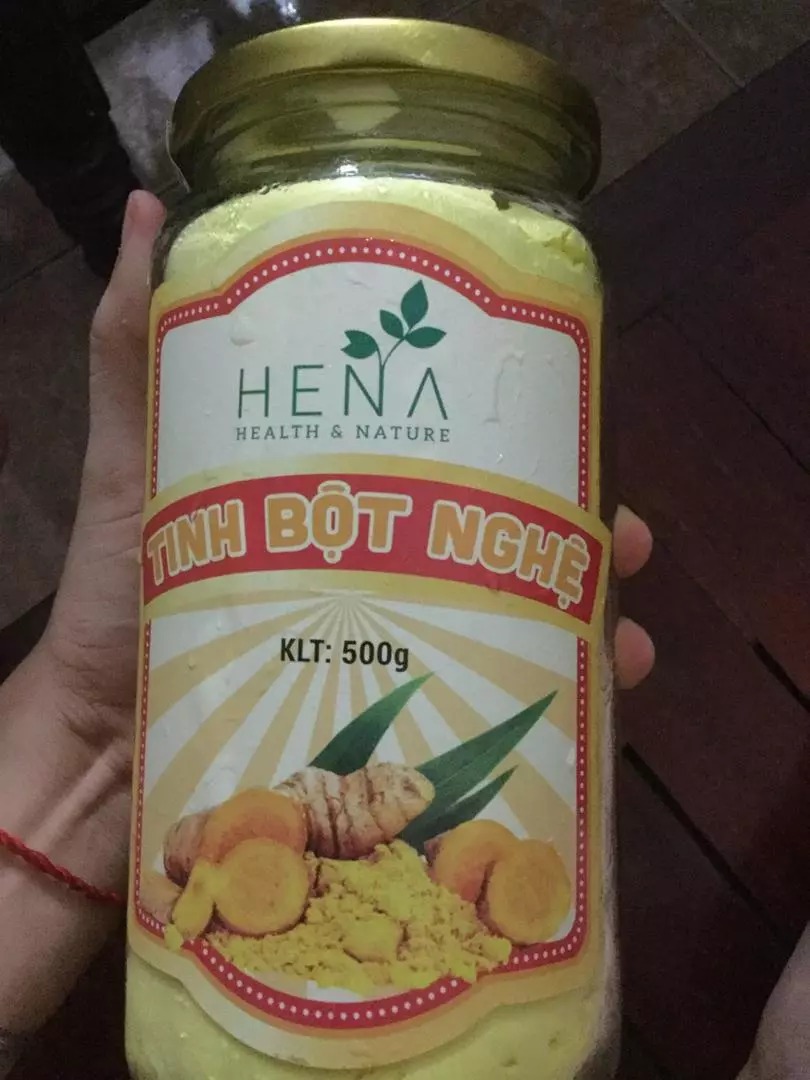 Tinh Bột Nghệ Nguyên Chất Hena 500g - Hỗ Trợ Làm Đẹp, Cải Thiện Sức Khỏe, Giảm Cân, Chống Oxy Hóa - Thực Phẩm Chức Năng Cao Cấp