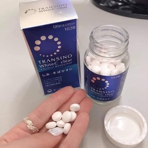 Viên uống Transino White C Clear - Hỗ trợ trắng da, cải thiện nám, tàn nhang hiệu quả, bổ sung Vitamin C và dưỡng chất từ Nhật Bản 120 viên
