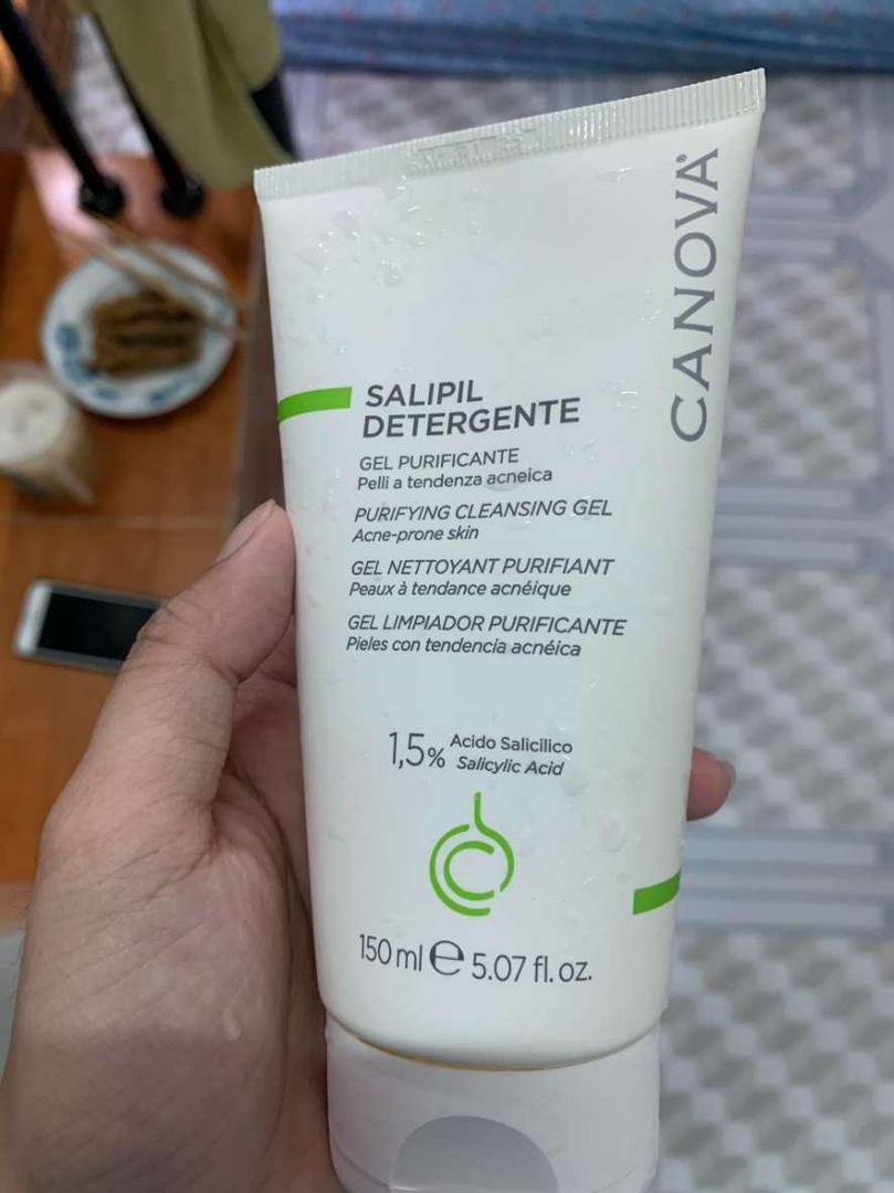 Sữa Rửa Mặt Canova Salipil Detergente 150ml - Gel Làm Sạch Da Dầu Mụn Với Acid Salicylic, Dưỡng Ẩm, Giúp Da Mịn Màng, Tươi Trẻ