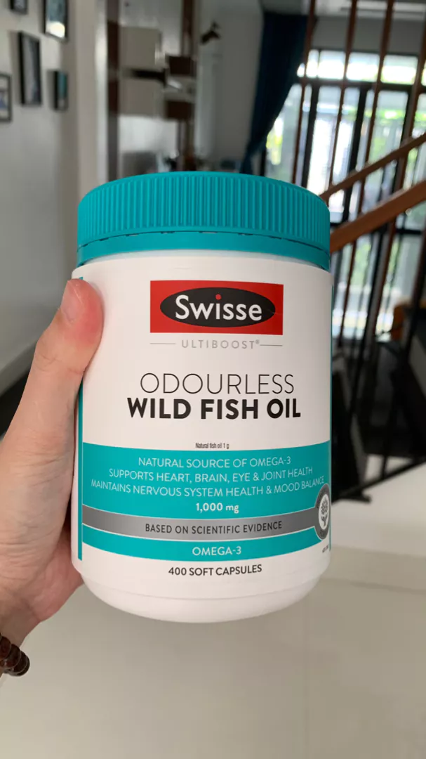 Viên uống dầu cá Swisse Ultiboost 1000mg Không Mùi - Hỗ Trợ Tim Mạch, Não Bộ và Xương Khớp, Bổ Sung Omega-3 Từ Cá Tự Nhiên