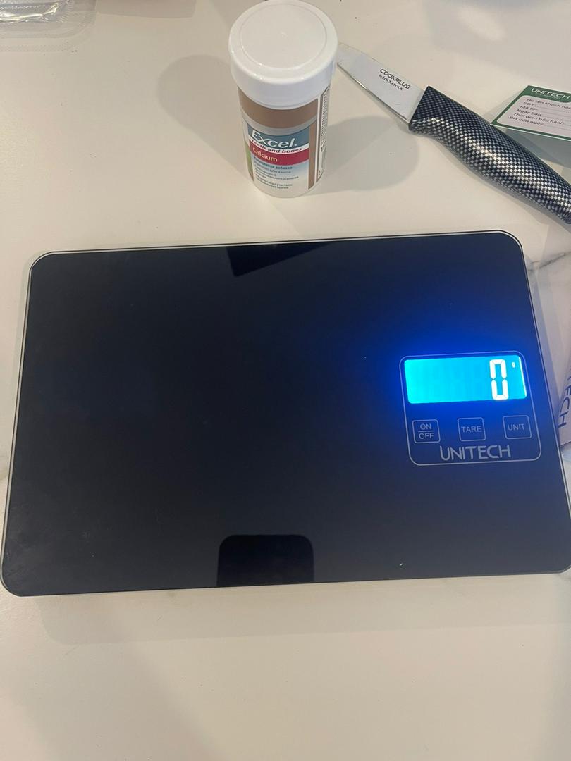 Cân Điện Tử Unitech Màn Hình LCD 5kg - Nhà Bếp Chính Xác Với Độ Chia 1g - Phù Hợp Để Làm Bánh, Giảm Cân, Đo Lường Thực Phẩm