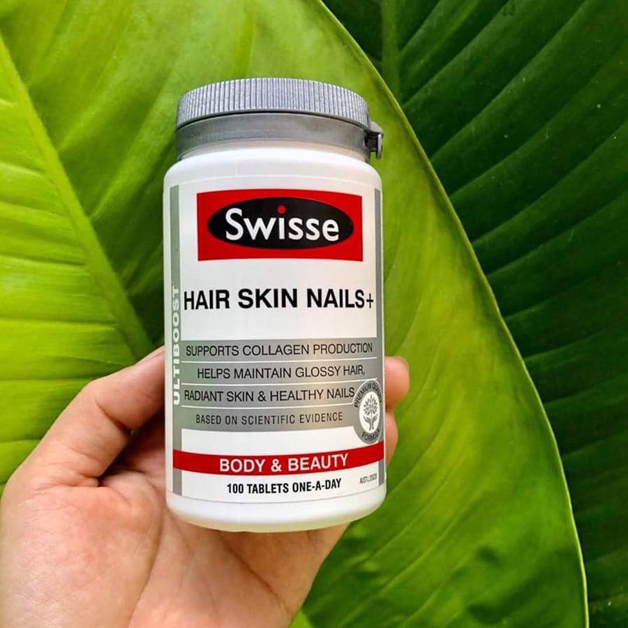 Viên uống Collagen Swisse Hair Skin Nails 100 viên - Hỗ trợ đẹp da, tóc, móng - Vitamin cần thiết từ Úc