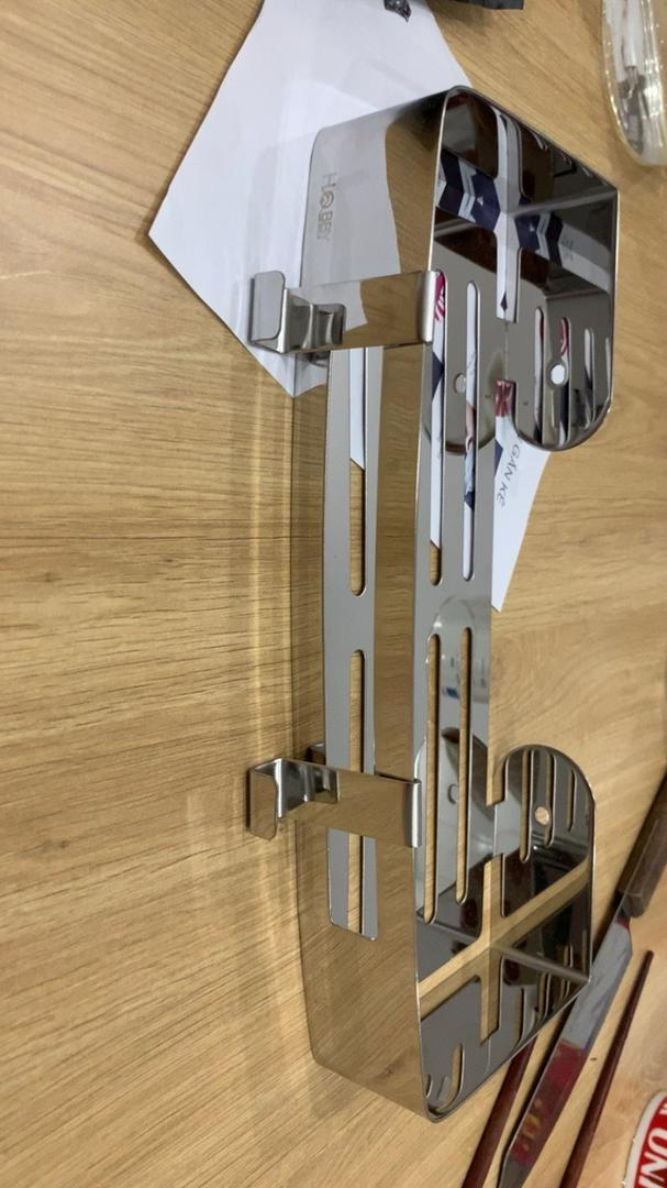 Kệ Đựng Đồ Inox Kiểu Chữ Nhật Hobby - Sản Phẩm Tiện Lợi Cho Nhà Tắm & Nhà Bếp, Dán & Khoan Tường, Chất Liệu Inox 304 Chống Gỉ