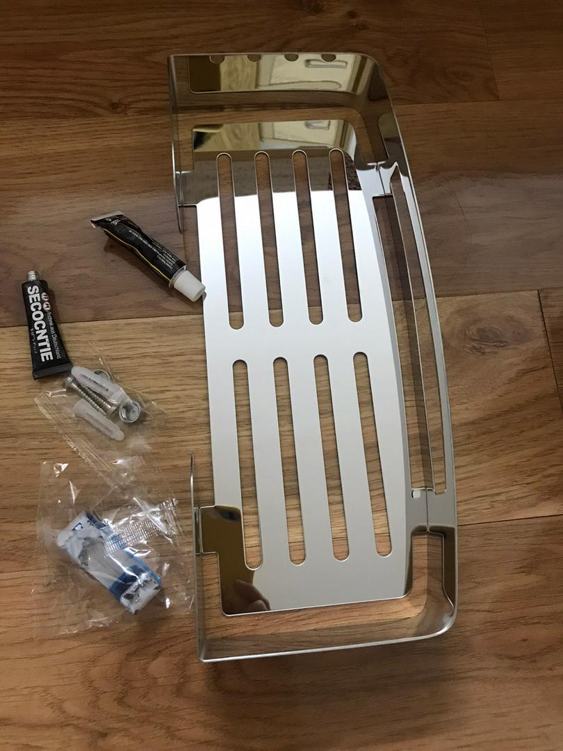 Kệ Đựng Đồ Inox Kiểu Chữ Nhật Hobby - Sản Phẩm Tiện Lợi Cho Nhà Tắm & Nhà Bếp, Dán & Khoan Tường, Chất Liệu Inox 304 Chống Gỉ