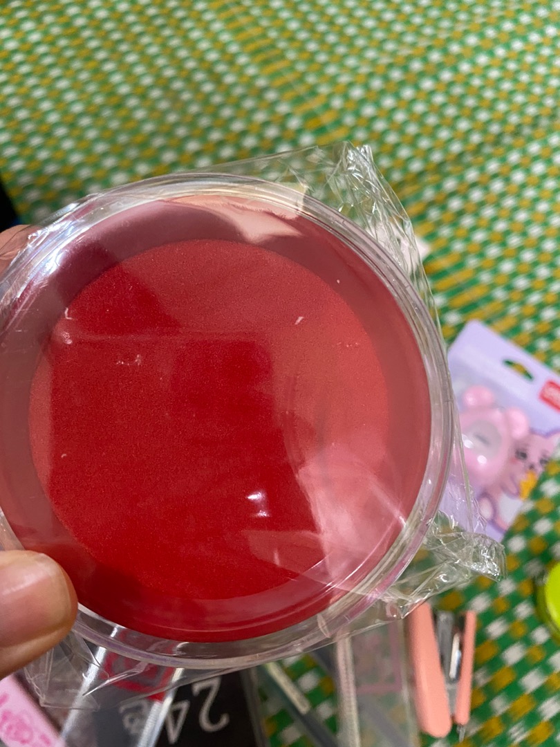 Khay Mực Đỏ Đóng Dấu Deli E9863 - Chất Lượng Cao, Dùng Cho Văn Phòng, Mực Khô Nhanh, In Dấu Rõ Ràng, Hàng Chính Hãng