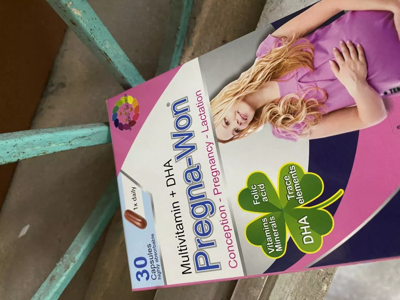 Viên uống Pregna-Won Multivitamin + DHA cho bà bầu - hỗ trợ sức khỏe mẹ và bé, giảm rạn da, 30 viên chính hãng