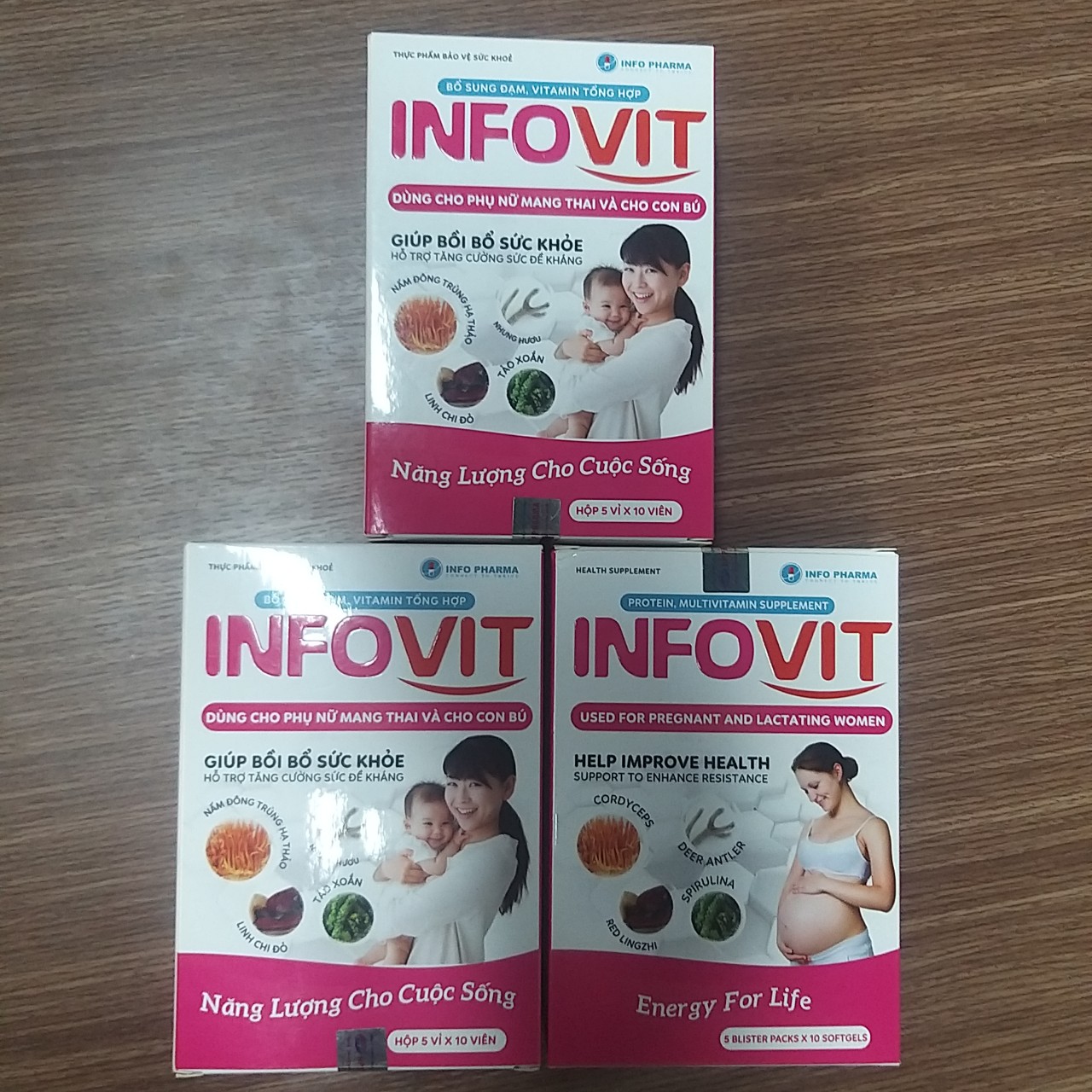 Viên Uống Vitamin Tổng Hợp Infovit Cho Mẹ Bầu - Bổ Sung Vitamin, Khoáng Chất Tăng Cường Sức Khỏe Thai Kỳ, Hộp 50 Viên