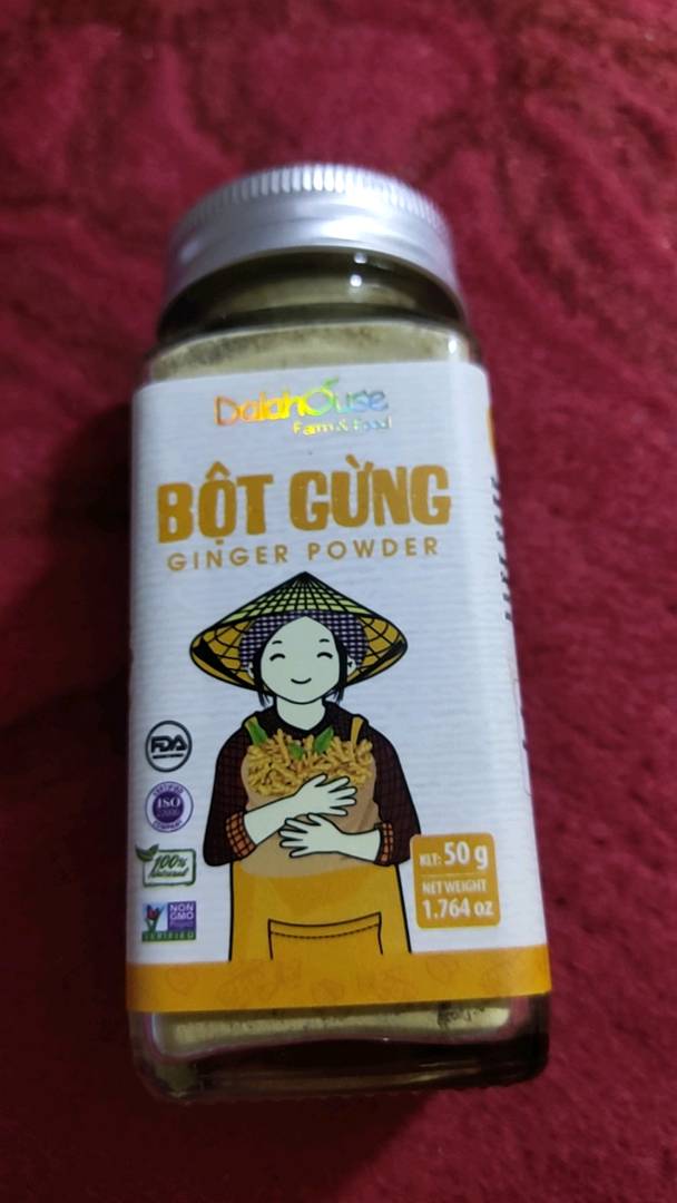 Bột Gừng Nguyên Chất Sấy Lạnh Dalahouse 50g - Hương Vị Tự Nhiên Cho Món Ăn, Hỗ Trợ Sức Khỏe, Chất Liệu Hữu Cơ