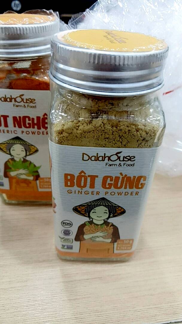 Bột Gừng Nguyên Chất Sấy Lạnh Dalahouse 50g - Hương Vị Tự Nhiên Cho Món Ăn, Hỗ Trợ Sức Khỏe, Chất Liệu Hữu Cơ