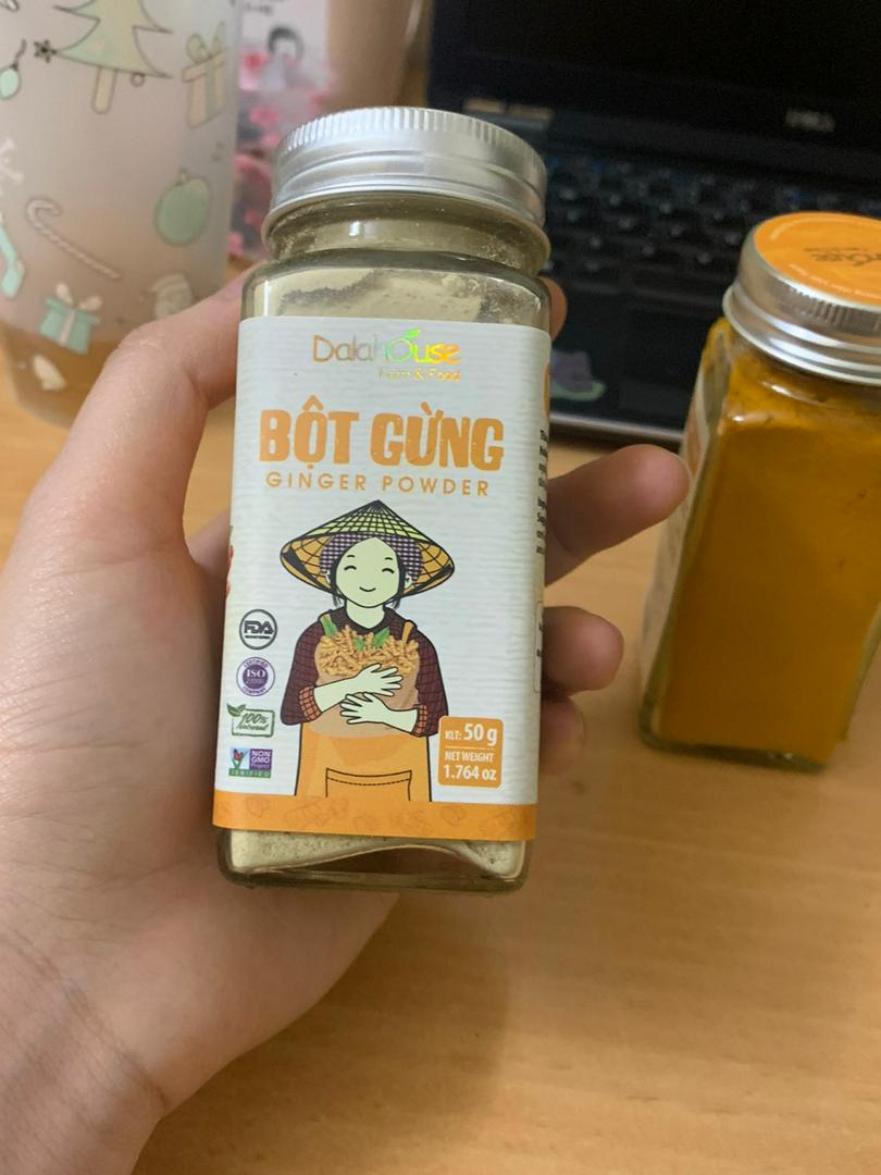 Bột Gừng Nguyên Chất Sấy Lạnh Dalahouse 50g - Hương Vị Tự Nhiên Cho Món Ăn, Hỗ Trợ Sức Khỏe, Chất Liệu Hữu Cơ