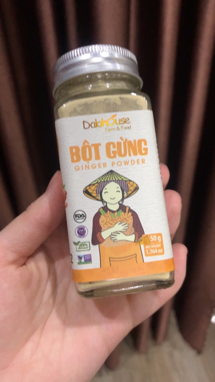 Bột Gừng Nguyên Chất Sấy Lạnh Dalahouse 50g - Hương Vị Tự Nhiên Cho Món Ăn, Hỗ Trợ Sức Khỏe, Chất Liệu Hữu Cơ