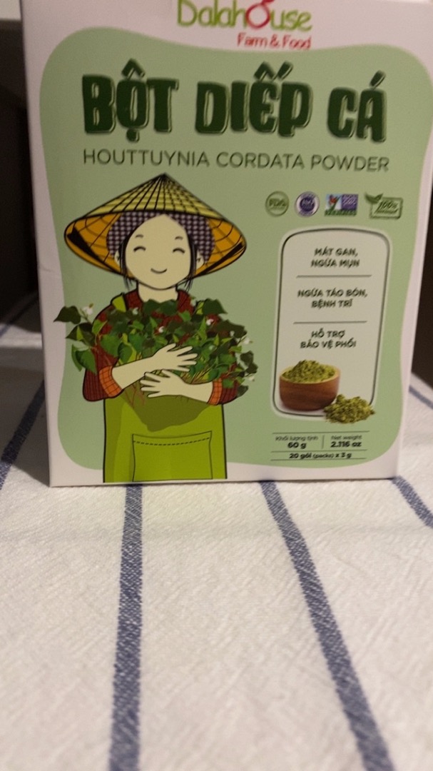 Bột Diếp Cá Dalahouse Nguyên Chất Gói 60g - Thảo Mộc Thanh Nhiệt, Mát Gan, Hỗ Trợ Tiêu Hóa, Làm Đẹp Da