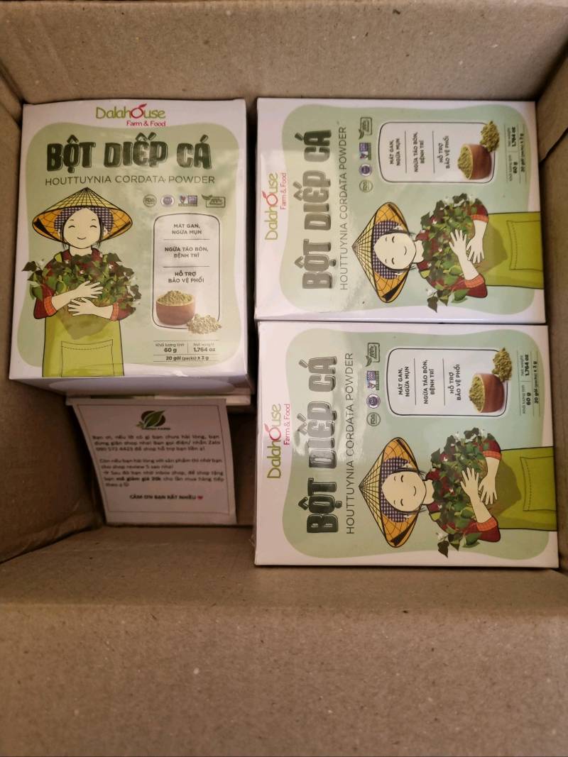 Bột Diếp Cá Dalahouse Nguyên Chất Gói 60g - Thảo Mộc Thanh Nhiệt, Mát Gan, Hỗ Trợ Tiêu Hóa, Làm Đẹp Da