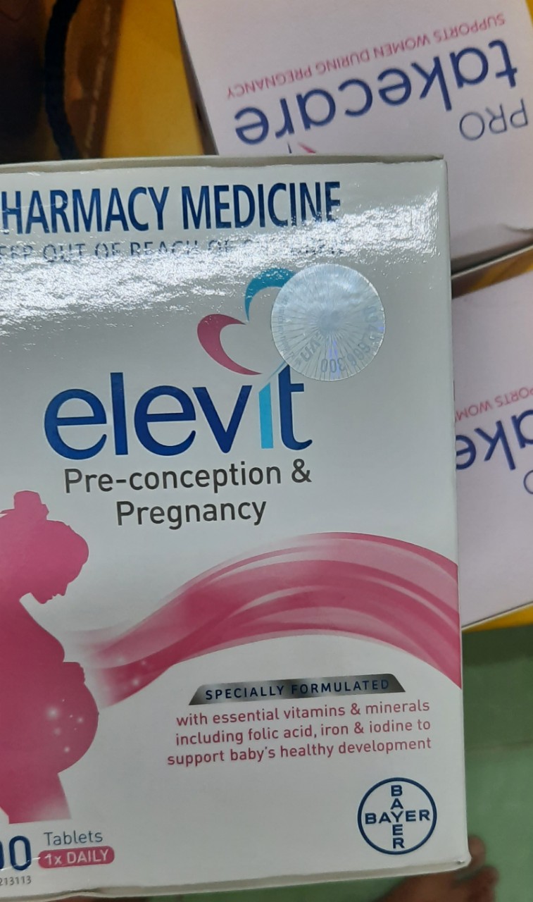 Vitamin Bà Bầu Elevit Úc - Hộp 100 Viên, Bổ Sung Dinh Dưỡng Cho Mẹ Mang Thai và Thai Nhi, Vitamin Thiết Yếu Từ Thương Hiệu Bayer
