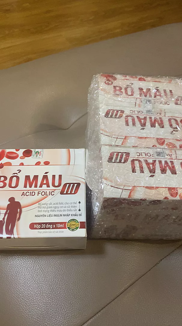 Siro Bổ Máu III - Hỗ trợ Bổ Sung Sắt và Acid Folic cho Cơ Thể, Tăng Tạo Máu, Giảm Thiếu Máu - Hộp 20 Ống 10ml