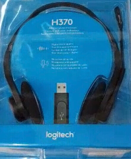 Tai nghe Logitech H370 - Tai nghe âm thanh kỹ thuật số USB-A với mic khử tạp âm, chất lượng cao cho game và nghe nhạc