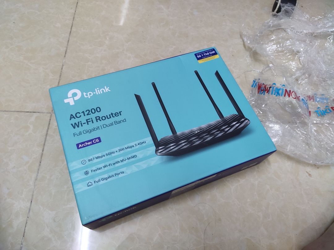 Bộ Phát Wifi Băng Tần Kép TP-Link Archer C6 AC1200 Gigabit - 4 ăng ten ngoài, Tốc độ 1200Mbps, Kết nối Mượt mà, Quản lý Thông minh