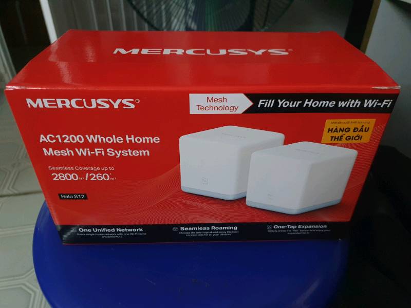 Hệ thống Wifi Mesh Mercusys Halo S12 AC1200 - Kết nối nhanh chóng, phủ sóng rộng, lý tưởng cho gia đình và giải trí không gián đoạn