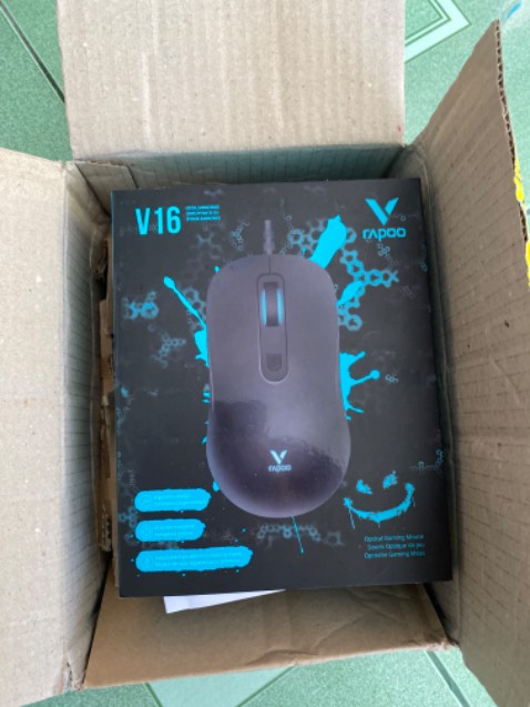 Chuột Gaming Rapoo V16 - Cảm Biến Quang Học, 5 Nút Tùy Chỉnh, Đèn LED RGB, Thiết Kế Chống Trượt, Phù Hợp Chơi Game
