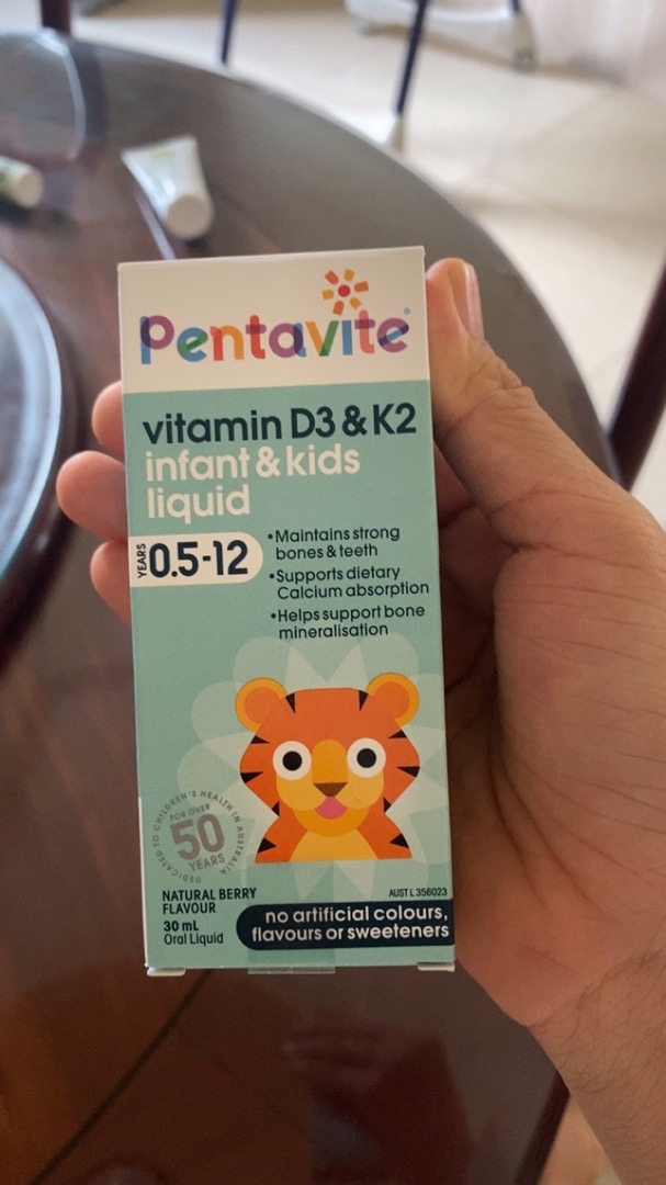 Siro Vitamin D3 & K2 Pentavite 30ml - Bổ Sung Vitamin Cho Bé Giúp Răng Và Xương Khỏe Mạnh, Tăng Cường Hệ Miễn Dịch