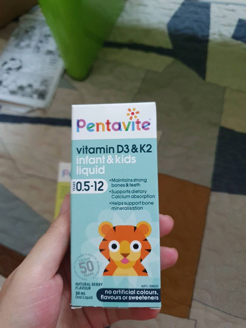 Siro Vitamin D3 & K2 Pentavite 30ml - Bổ Sung Vitamin Cho Bé Giúp Răng Và Xương Khỏe Mạnh, Tăng Cường Hệ Miễn Dịch
