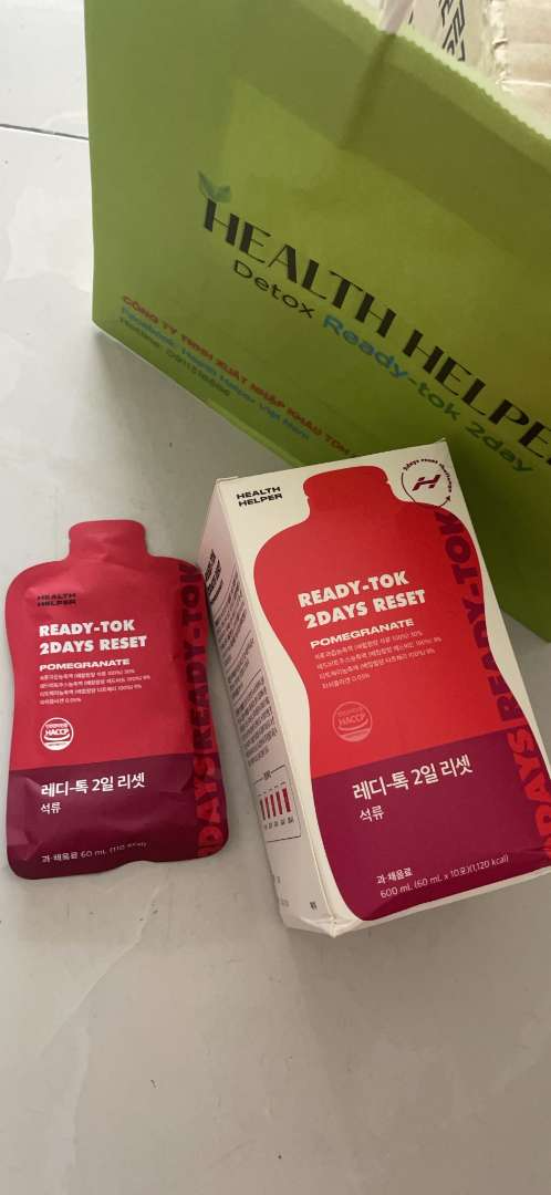 Detox Giảm Cân Ready Tok 2 Ngày - Viên Uống Thanh Lọc Cơ Thể Từ Trái Cây, Làm Đẹp Da, Hỗ Trợ Cấp Nước, Dễ Uống