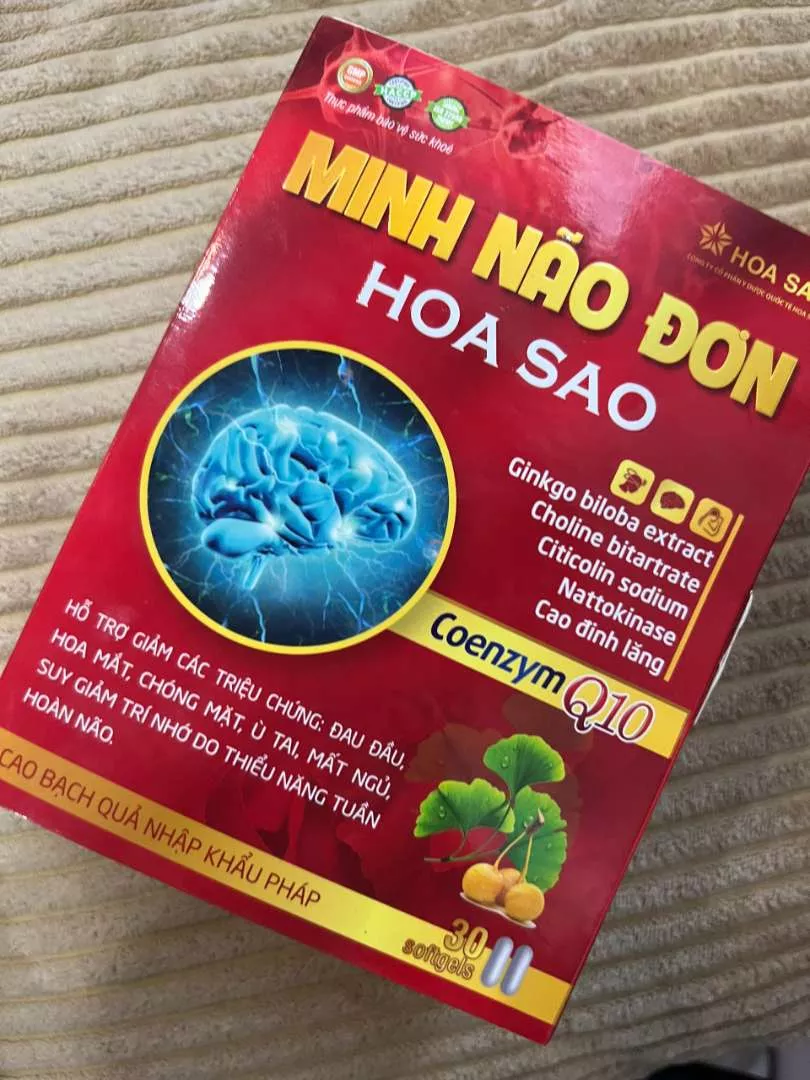 Viên Uống Hỗ Trợ Bổ Não Minh Não Đơn Hoa Sao - Tăng Cường Trí Nhớ, Hỗ Trợ Giảm Đau Đầu, Mất Ngủ - 30 Viên