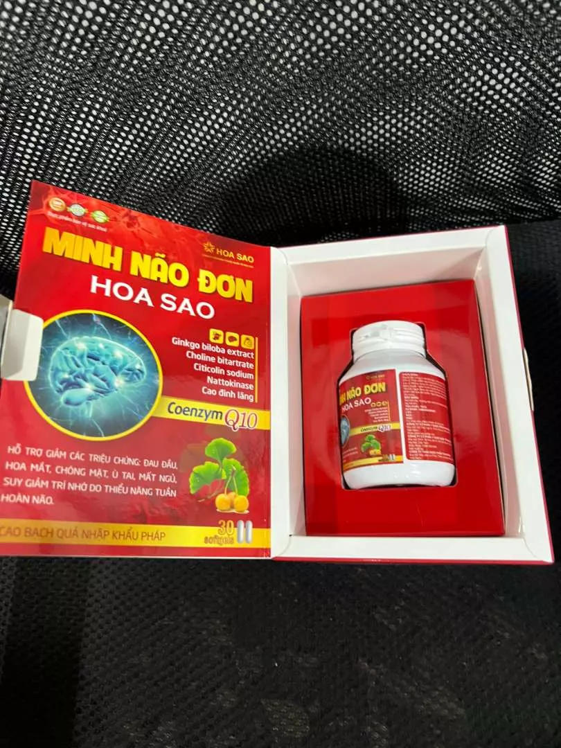 Viên Uống Hỗ Trợ Bổ Não Minh Não Đơn Hoa Sao - Tăng Cường Trí Nhớ, Hỗ Trợ Giảm Đau Đầu, Mất Ngủ - 30 Viên