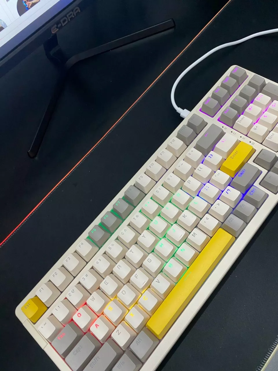 Bàn Phím Cơ Gaming K3 Max - Chống Ồn 2 Lớp, Led Rainbow, Switch Red Tương Thích Windows/Mac - Phụ Kiện Gaming Cao Cấp
