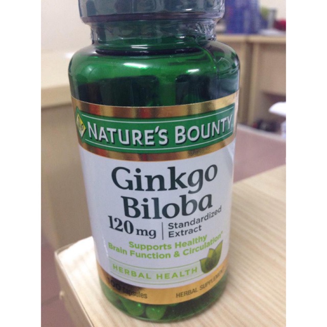 Viên uống Ginkgo Biloba 60mg Nature's Bounty - Hỗ trợ trí nhớ và sức khỏe não bộ, 200 viên cho người trưởng thành