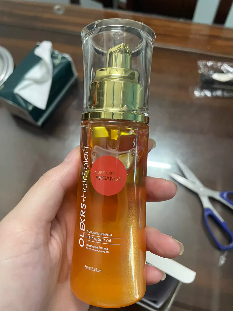 Tinh Dầu Dưỡng Tóc Olexrs Hair Salon Collagen 80ml - Phục Hồi Tóc Hư Tổn, Bóng Mượt, Chống Tia UV, Dầu Argan, Dưỡng Ẩm