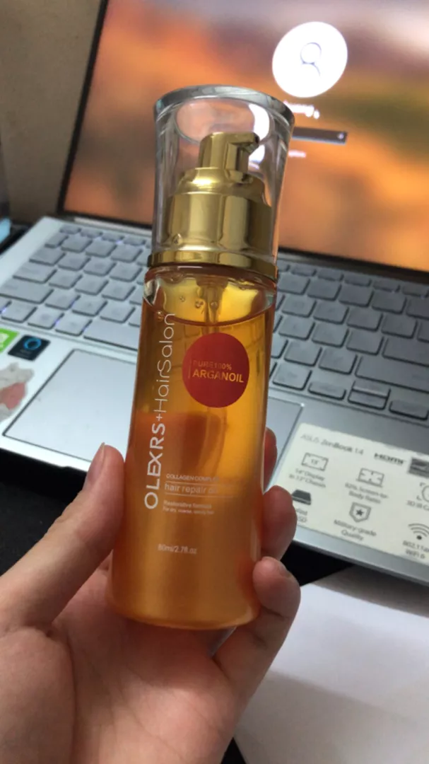 Tinh Dầu Dưỡng Tóc Olexrs Hair Salon Collagen 80ml - Phục Hồi Tóc Hư Tổn, Bóng Mượt, Chống Tia UV, Dầu Argan, Dưỡng Ẩm