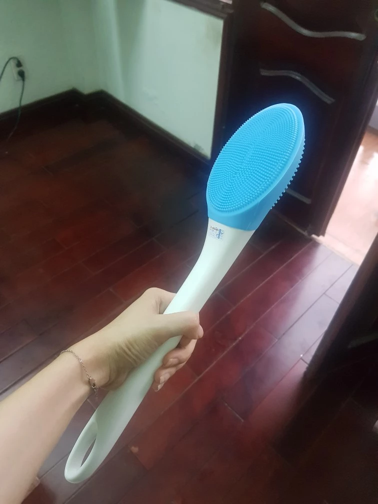 Máy Chà Lưng Silicon Kháng Khuẩn Chống Nước IPX7 - Tẩy Da Chết, Dễ Sử Dụng, Phù Hợp Với Da Nhạy Cảm, Cán Dài Tiện Lợi