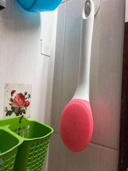 Máy Chà Lưng Silicon Kháng Khuẩn Chống Nước IPX7 - Tẩy Da Chết, Dễ Sử Dụng, Phù Hợp Với Da Nhạy Cảm, Cán Dài Tiện Lợi