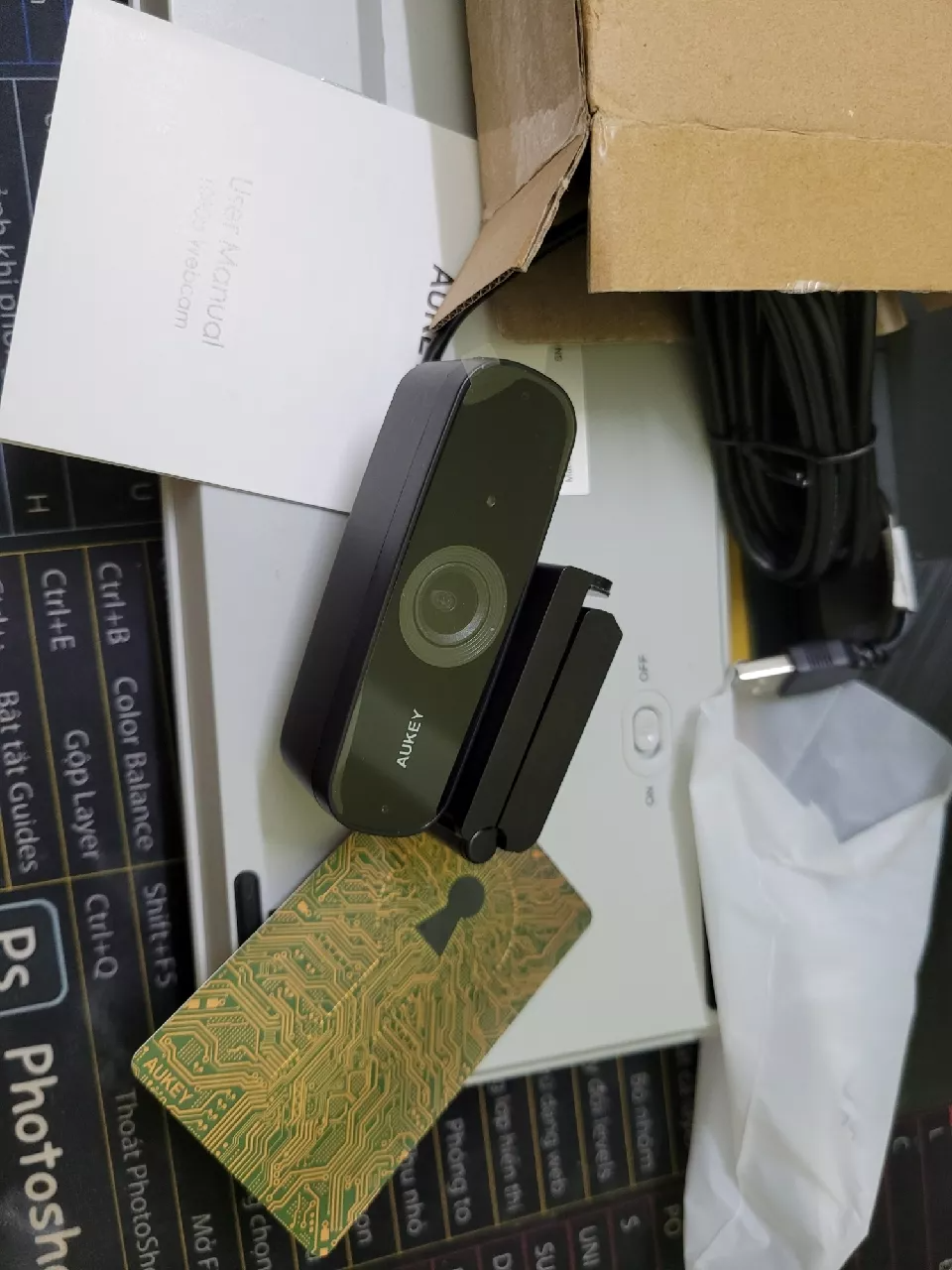 Webcam Aukey PC-W3 1080P Full HD Tự Động Lấy Nét - Phù Hợp Cho Gọi Video, Hội Nghị, Livestream Trò Chơi