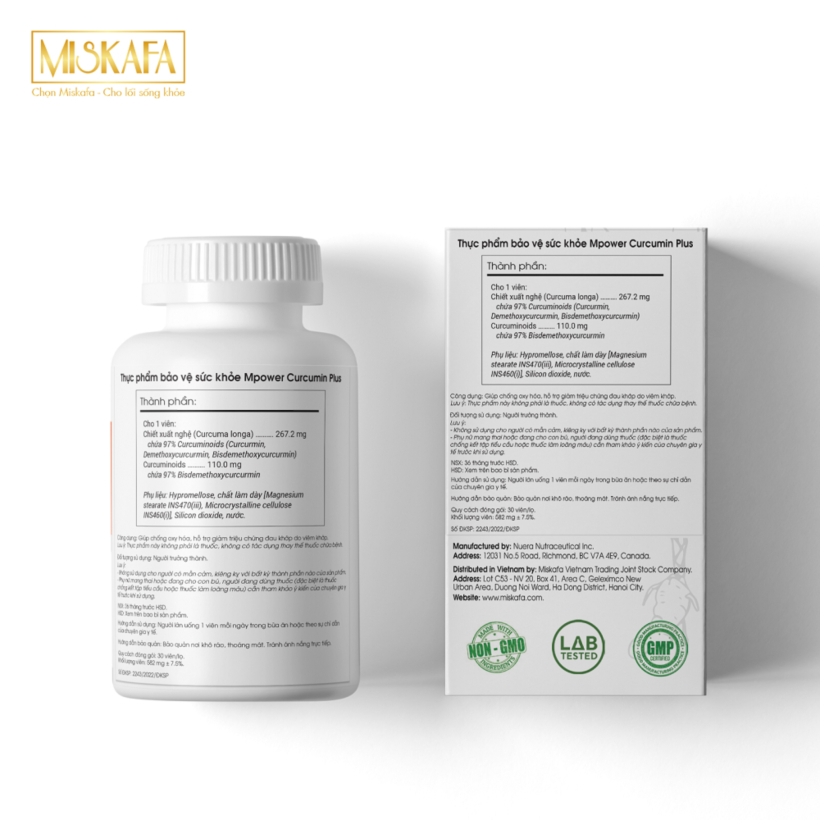 Viên Uống Nghệ Mpower Curcumin Plus - Hỗ Trợ Kháng Viêm, Chống Oxy Hóa Hiệu Quả Cao, Sức Khỏe Dạ Dày, Phục Hồi Nhanh Chóng