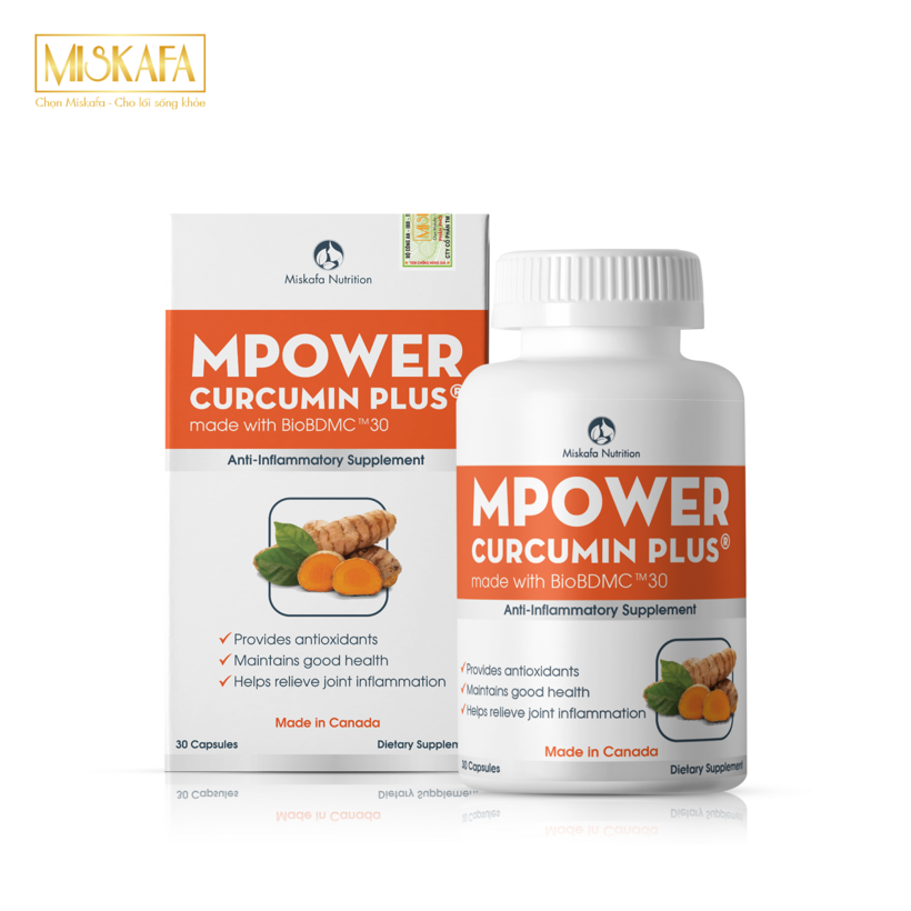 Viên Uống Nghệ Mpower Curcumin Plus - Hỗ Trợ Kháng Viêm, Chống Oxy Hóa Hiệu Quả Cao, Sức Khỏe Dạ Dày, Phục Hồi Nhanh Chóng
