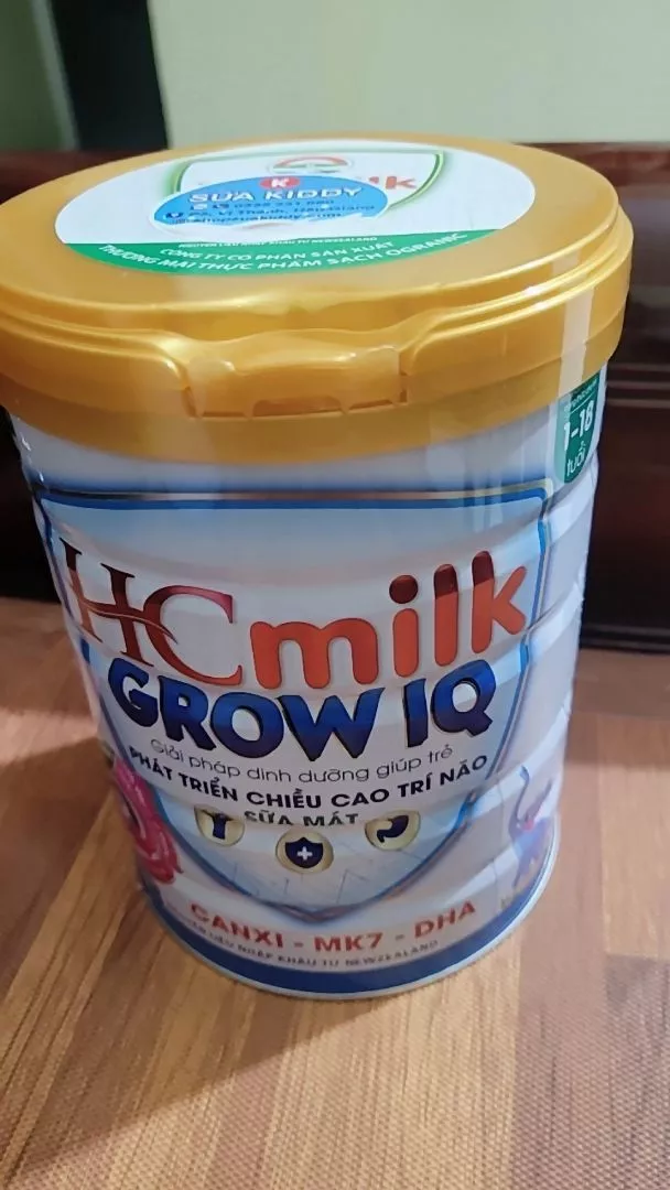 Sữa HC Milk Grow IQ 900g - Hỗ Trợ Phát Triển Chiều Cao và Trí Não cho Bé Từ 1-18 Tuổi, Dinh Dưỡng Bổ Sung Thiết Yếu